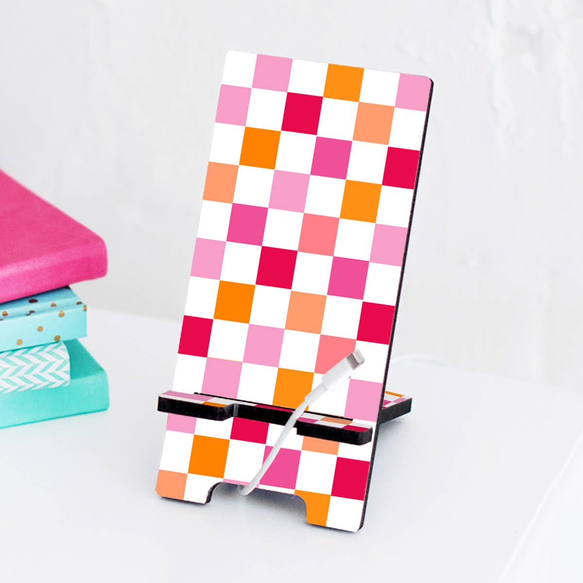 Preppy Check Phone Stand
