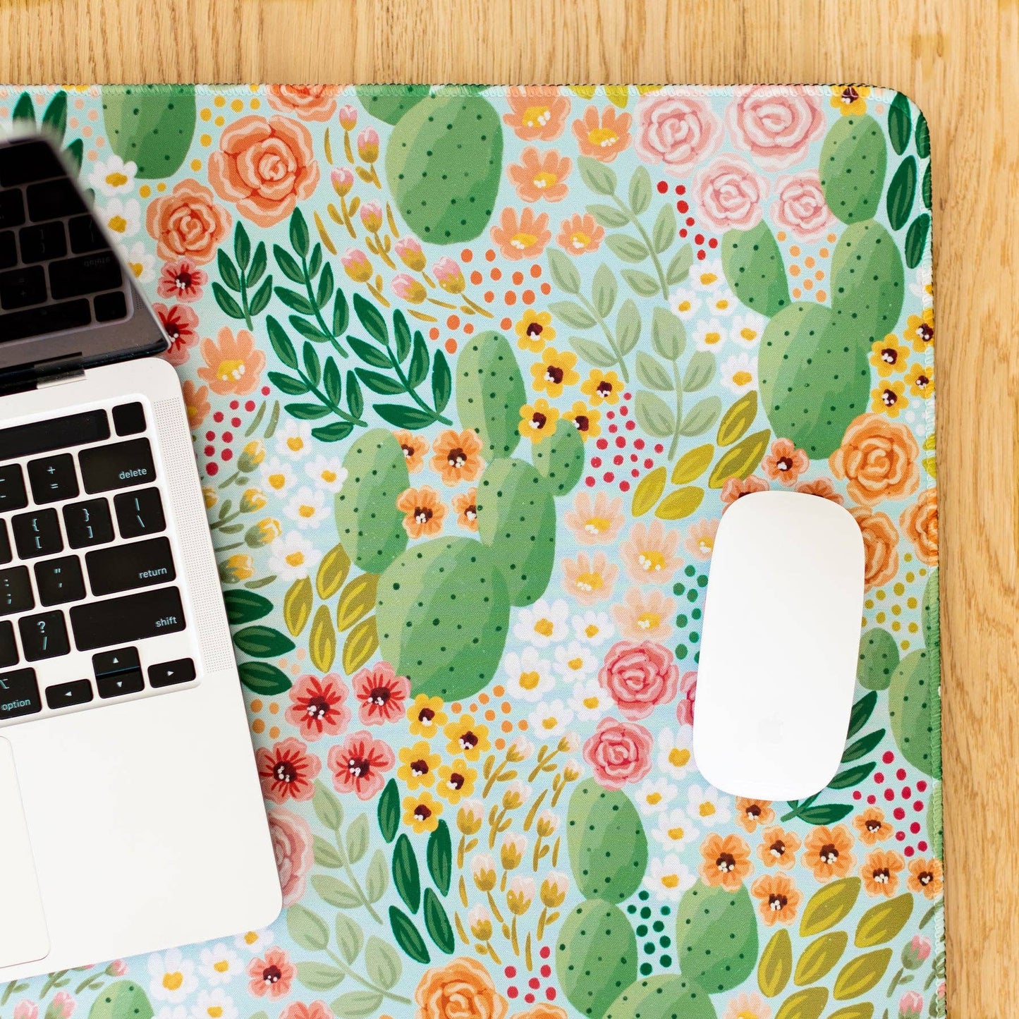 Floral Desk Pad | Office & Tech Accessories: Blue Stripes / Regular