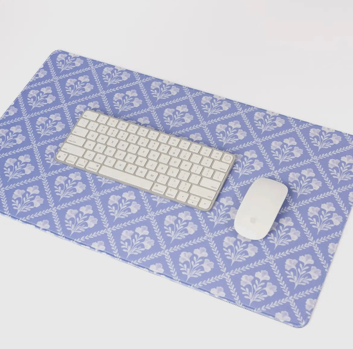 Light blue floral Desk pad