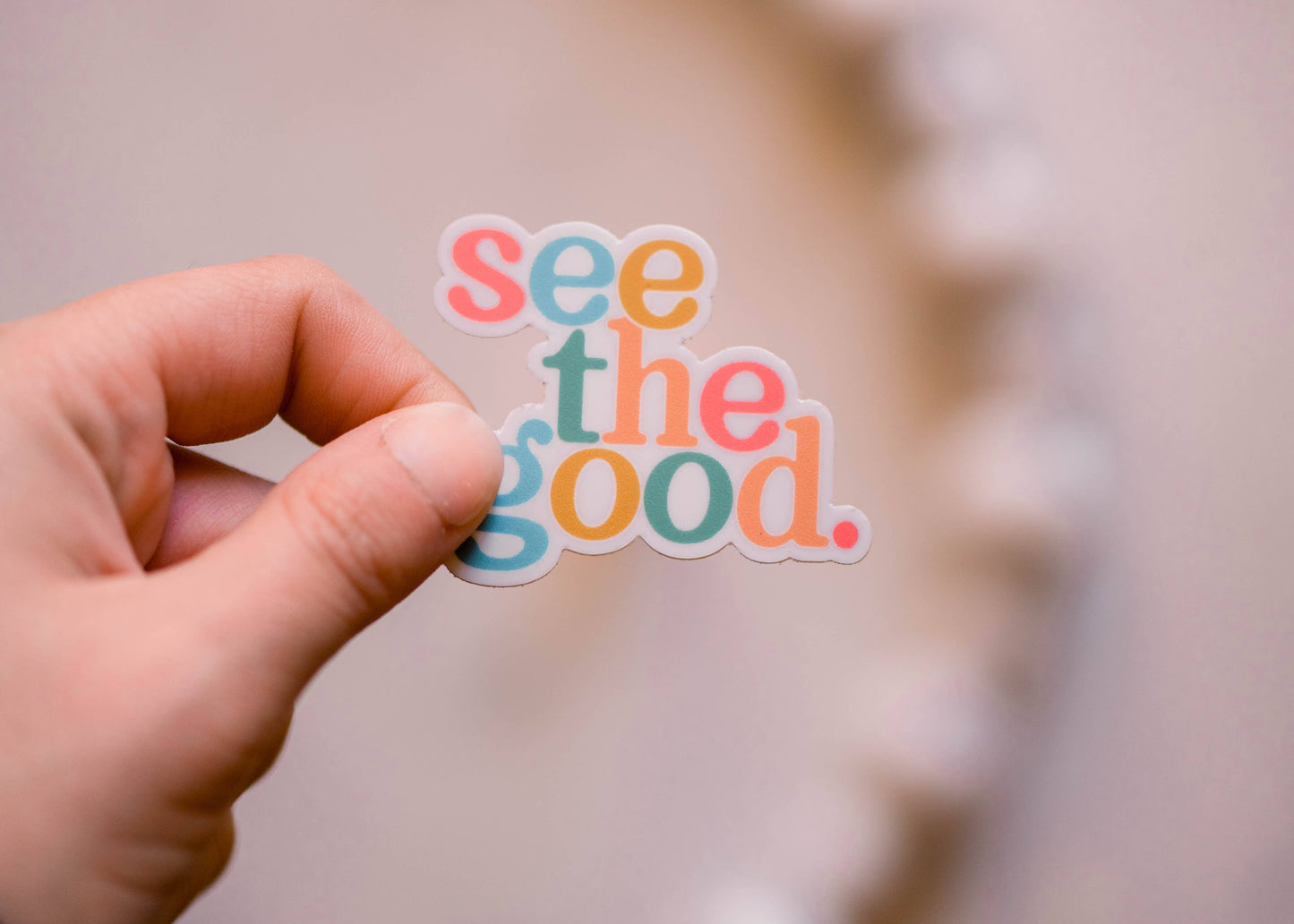 See The Good Mini Vinyl Sticker, 2x2 in