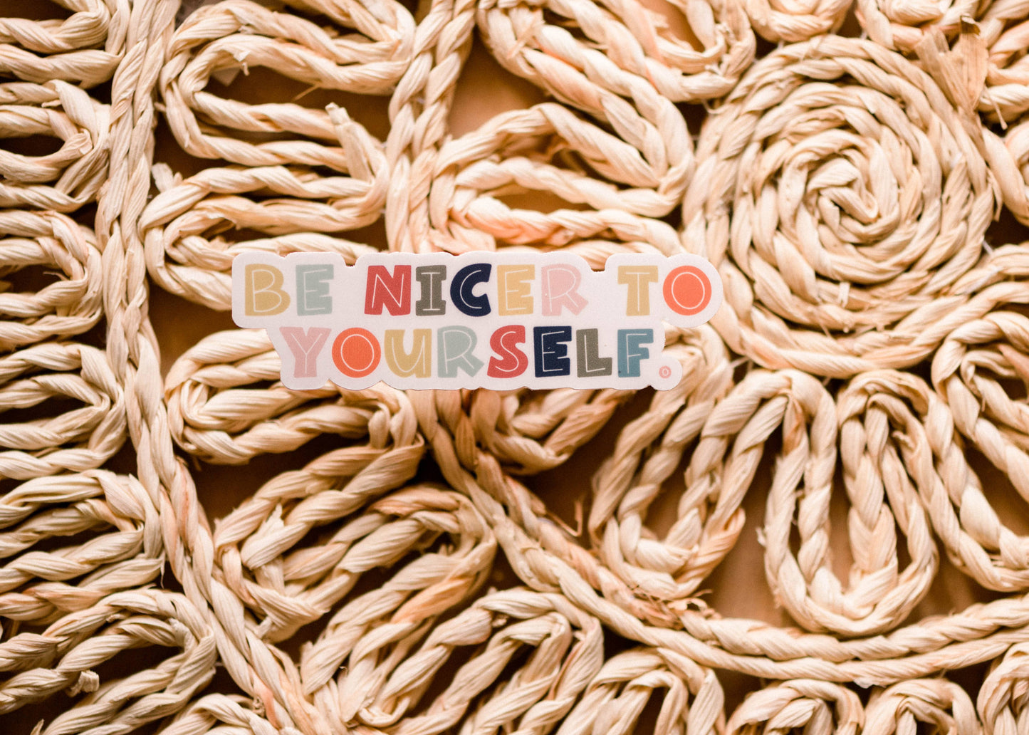 Be Nicer To Yourself Vinyl Sticker, 3x3 in