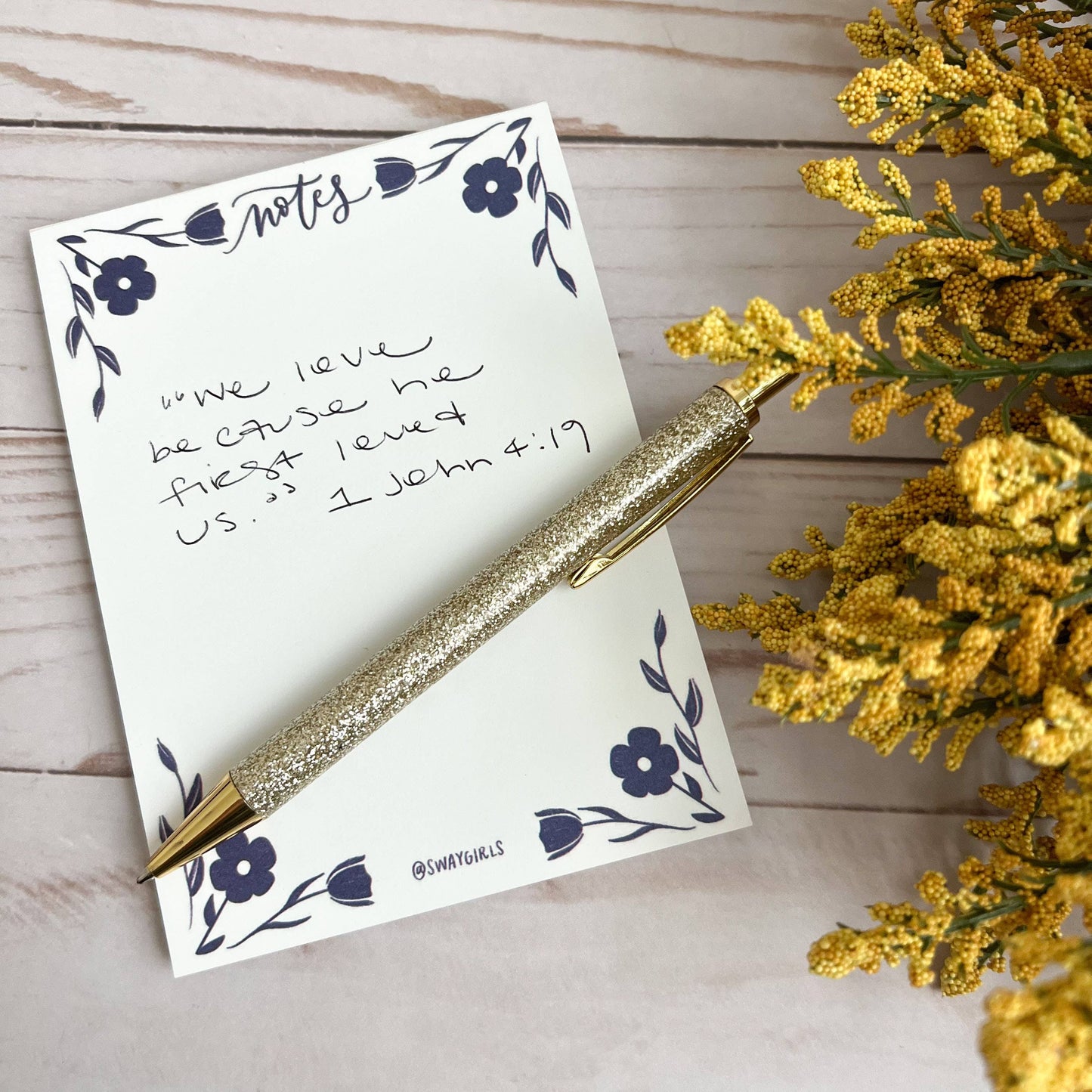 Cute to do list notepad | Handmade floral notepads