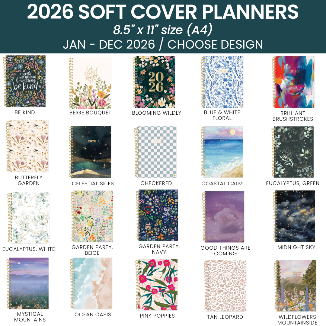 2026 Soft Cover Planner - 8.5" x 11" size