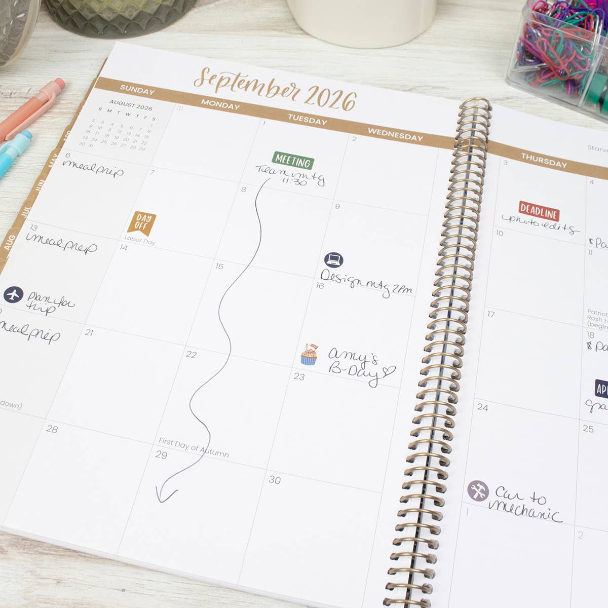 2026 Soft Cover Planner - 8.5" x 11" size
