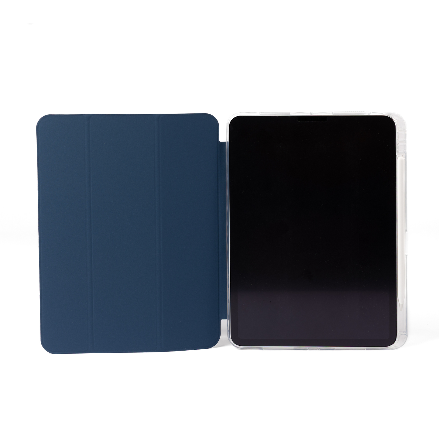 Blue Stripes Clear Back iPad Case