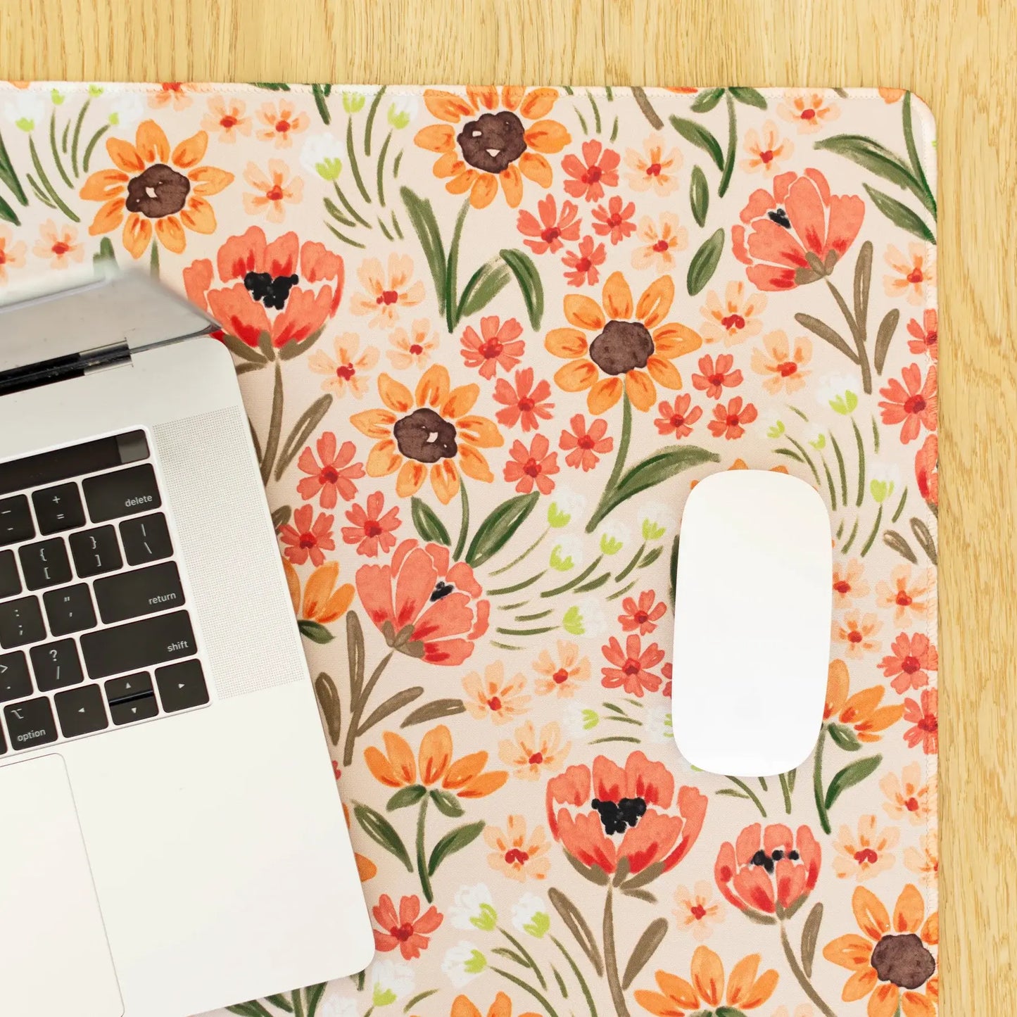 Floral Desk Pad | Office & Tech Accessories: Blue Stripes / Regular