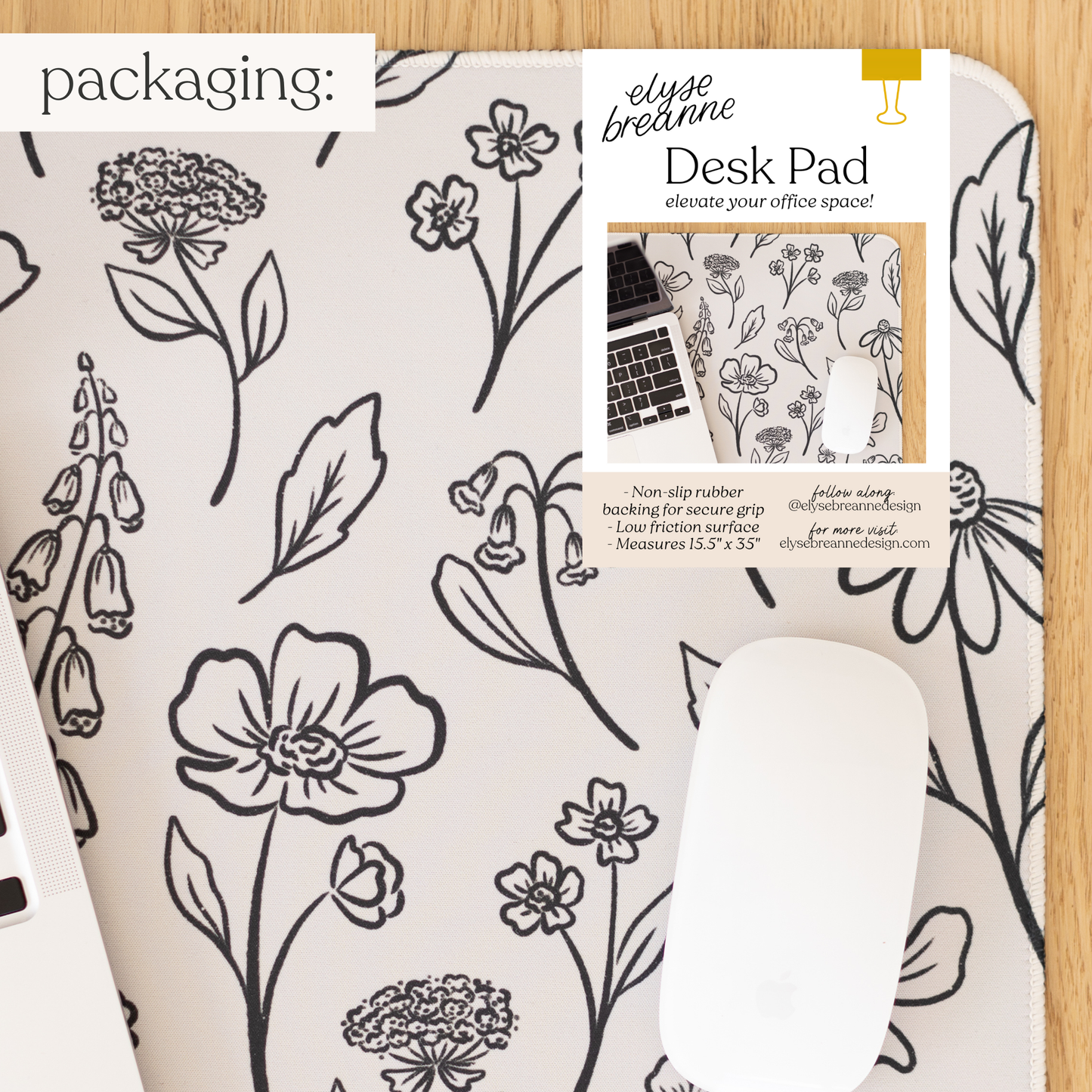 Floral Desk Pad | Office & Tech Accessories: Painted Cherries / Regular