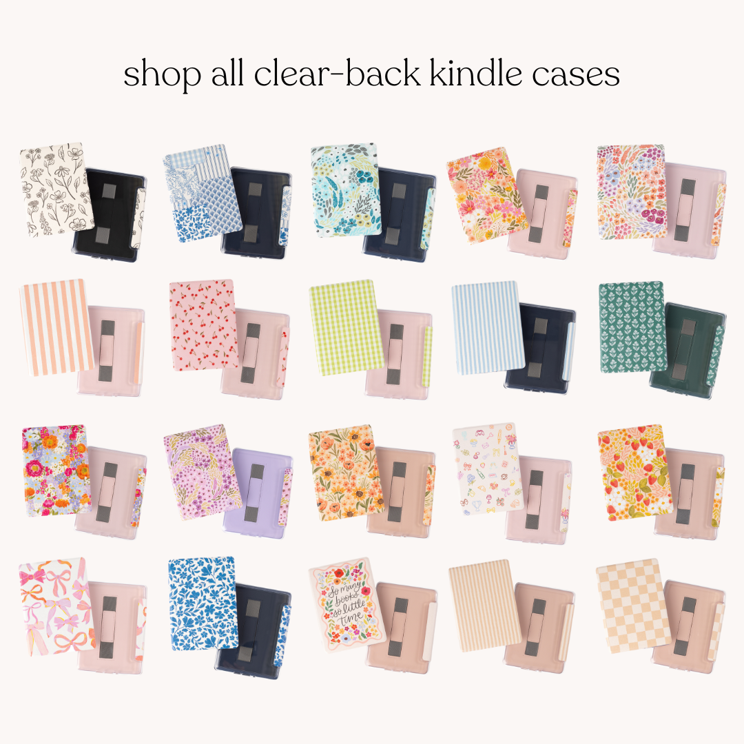Latte Checker Clear Back Kindle Case | Bookish & Reading