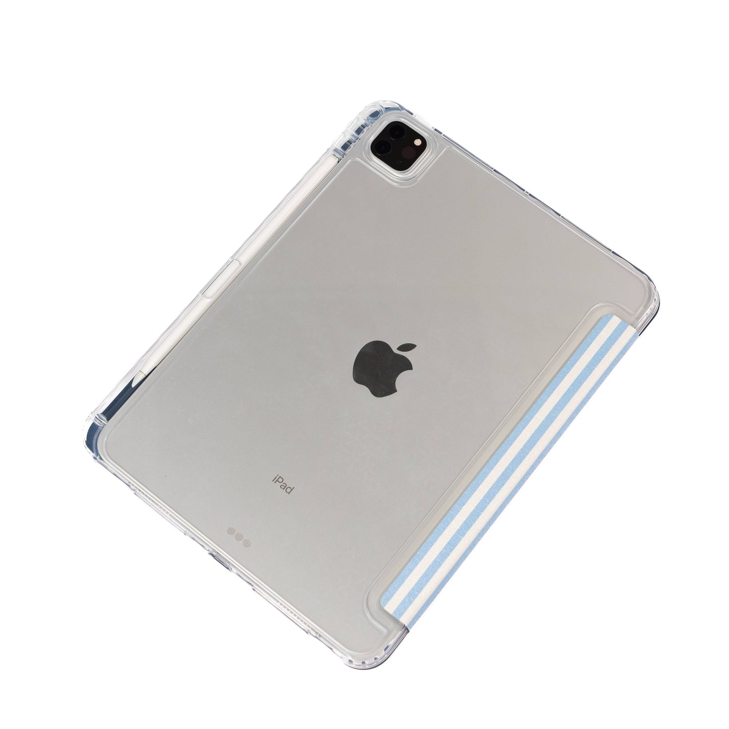 Blue Stripes Clear Back iPad Case