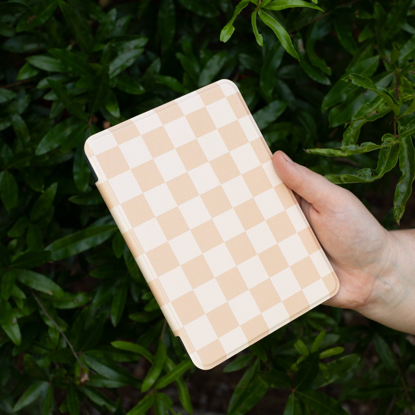 Latte Checker Clear Back Kindle Case | Bookish & Reading