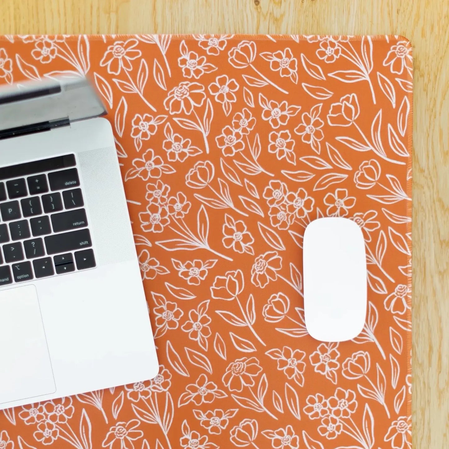 Floral Desk Pad | Office & Tech Accessories: Blue Stripes / Regular