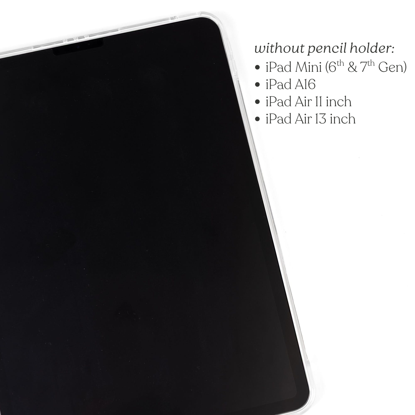 Blue Stripes Clear Back iPad Case