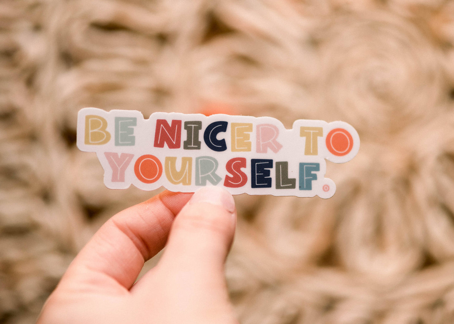 Be Nicer To Yourself Vinyl Sticker, 3x3 in