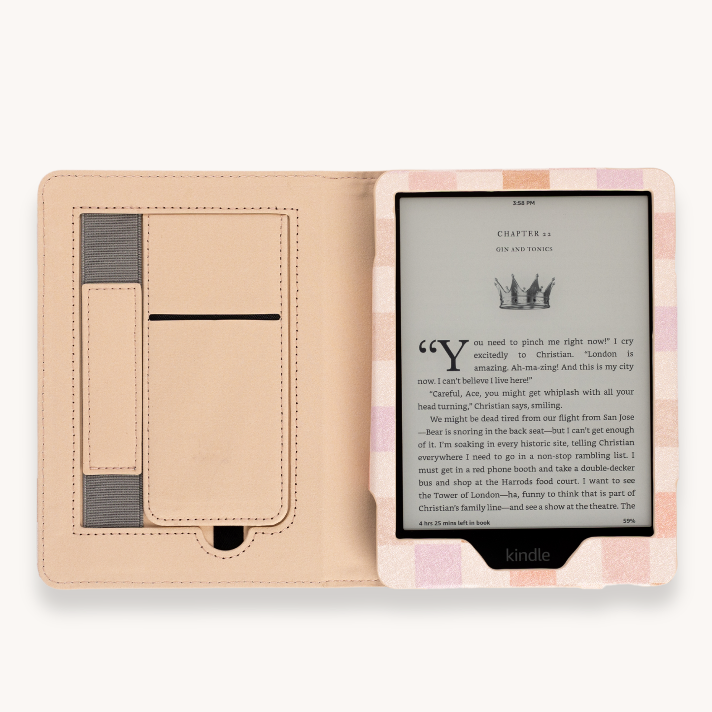 Watercolor Checker Kindle Case | Bookish & Reading